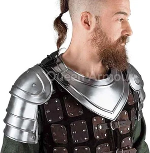Medieval Iron Gorget Spaulders Arm Shoulder Set Armor Shoulder Knight Armor - Picture 1 of 5