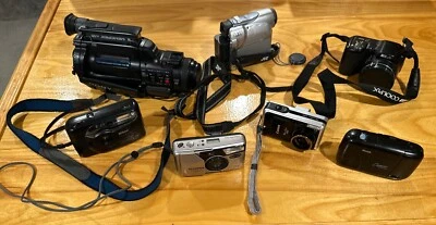 7 Cámara Videocámara Película Digital Canon Powershot Sony Nikon Kodak JVC Piezas Reparación Foto 1 de 4