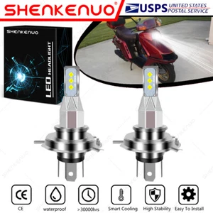 For Honda Elite 250 CH250 1985-1990 - 2X 9003 H4 LED Headlights Bulbs 55W White - Picture 1 of 12