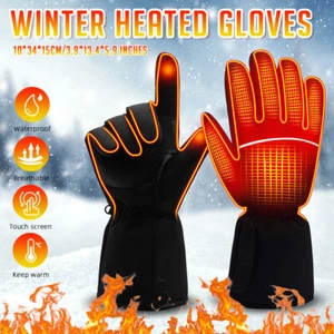 Motorcycle Heated Gloves Rechargeable Battery Liners Glove Unisex Gloves Skiing - Picture 1 of 20