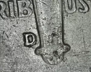 1964-D ROOSEVELT, 90% SILVER, RPMM REPUNCHED MINT MARK, AU CONDITION, CIRCULATED - Picture 1 of 3