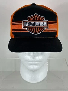 VTG 90s Annco Harley Davidson Embroidered Trucker Snapback Hat Cap OS NWOT F227 - Picture 1 of 8