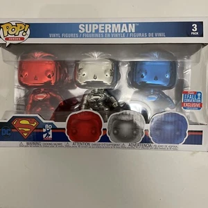 Superman Funko Pop Heroes Action Figures BNIB 3 Set Limited Edition VERY RARE - Picture 1 of 2