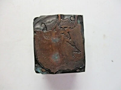 Long Horn Cattle Cow Steer Newspaper Ad Printing Block Press Typeset Antique - Image 1 of 4