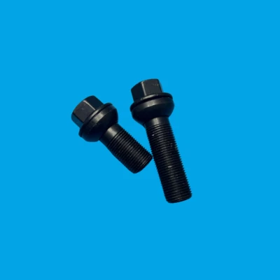 Pernos de rueda M15 x 1,25 negro radio R14 cuello varias longitudes de rosca Foto 1 de 4