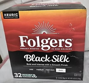 FOLGERS Black Silk-Dark Roast Coffee-Keurig 32 K-CUP PODS-NEW ORLEANS - Picture 1 of 1