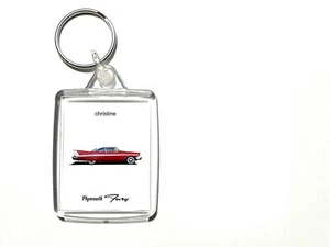Red Plymouth Fury 58. KEYRING. Movie car as seen in Christine. Horror - Picture 1 of 1