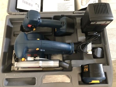 Ryobi 14.4V Circular Saw & Drill Set BC-1447T Charger 2 Batteries Manuals & Case - Image 1 of 4