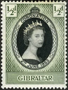 Gibraltar 1953 Coronation Queen Elizabeth MH (SC# 131) - Picture 1 of 1