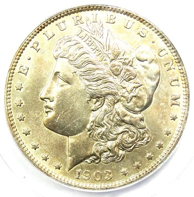 1903-S Morgan Silver Dollar $1 Coin - Certified ANACS MS60 Detail (UNC) - Image 1 of 4
