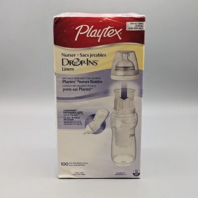 Предварительно стерилизованные одноразовые вкладыши для бутылок Playtex Baby Nurser 8–10 унций 100 штук - Изображение 1 из 4
