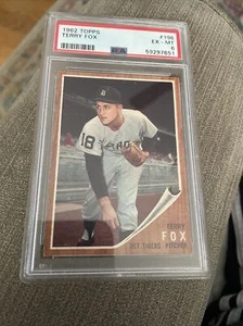 1962 Topps #196 Terry Fox Detroit Tigers PSA 6 EX-MT - Picture 1 of 2