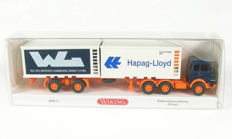 Wik052201 - Truck With PLATEAU and 2 Container Refrigeration - Krupp - Hapag