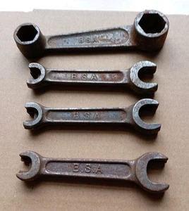 4 x Vintage BSA Schraubenschlüssel - Bild 1 von 10
