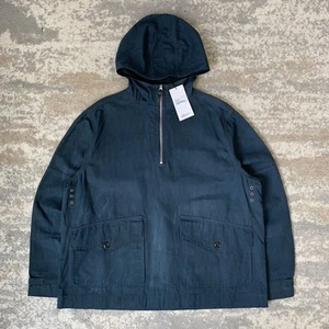 Albam Flax Smock Pullover Overhead Water Resist Utility Jacket Navy Medium BNWT - Picture 1 of 12