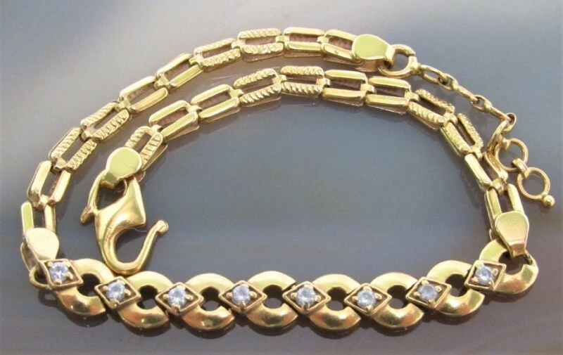   "Pulsera de eslabones de oro amarillo de 22 K de 8"" 9,7 gr - excelente estado" Foto 1 de 4