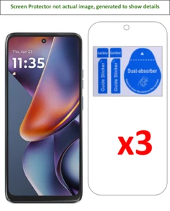 3x Motorola Moto G (2025) Screen Protector w/ cloth & installation stickers - Picture 1 of 3