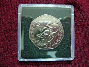 Isle of Man TT Joey Dunlop Victors Double Crown 50p Coin 1981 Uncirculated Mint.