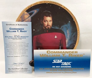 STAR TREK Commander William T. Riker NEXT GENERATION HAMILTON LOW Plate # 1289K - Foto 1 di 5
