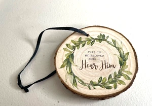This is My Beloved Son... Hear Him wooden ornament decor Jesus christian Wood - Picture 1 of 3