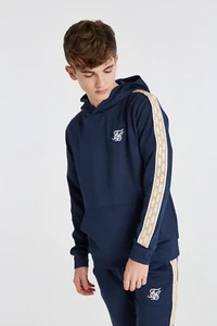 SikSilk Boys Navy Entity Overhead Hoodie 11-12 Years - Picture 1 of 6