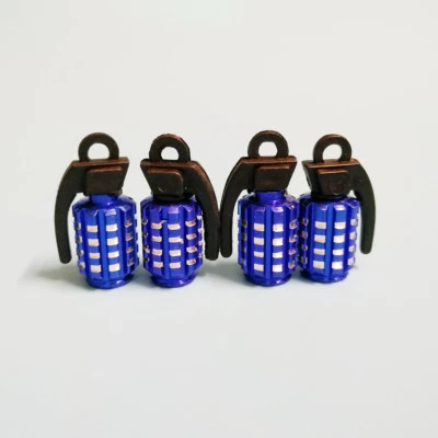 4pcs Blue Aluminum Car Motorcycle Bicycle Wheel Tire Tyre Valve Stem Caps Cover - Image 1 of 2