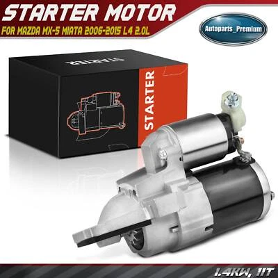 Starter for Mazda MX-5 Miata 2006 2007 2008 2012-2015 L4 2.0L 1.4KW/12V CW 11T - Image 1 of 4