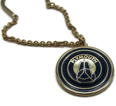 Плимут автомобильный логотип винтажный брелок автомобильный коллекционный золотистый дизайн чванливой цепи - Изображение 1 из 4