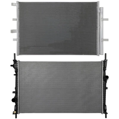 Aluminum Radiator & AC Condenser Cooling Kit For 2015-2019 Ford Transit-350 HD Foto 1 de 4