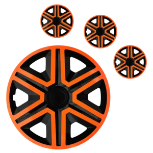 4x Radkappen Radzierblenden Universal 14" Radzierblenden Radzierblenden 14 Zoll ORANG AKT - Bild 1 von 2