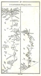 Antique map, Taylor & Skinner, Road from Athlone to Castlebar & Newport, - Picture 1 of 2