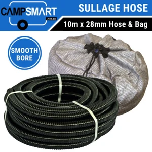 28mm 10m Caravan Sullage Hose & Bag Pack for Grey Waste Water, RV Camper Trailer - Picture 1 of 2
