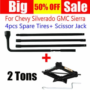Spare Tire Tools Scissor Jack For GMC Silverado Sierra Chevy Yukon XL1500 2500 - Picture 1 of 12