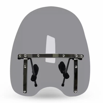 19" x 17" Smoked Motorcycle Windshield Universal For 7/8'' 1'' 1.25" Handlebar - Image 1 of 4