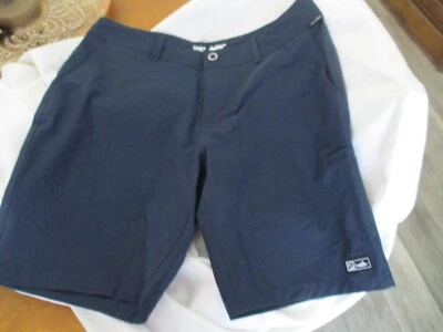 Pantalones Cortos Sólidos Hombre 36 Frente Plano Azul Marino Pesca PELAGIC Foto 1 de 3