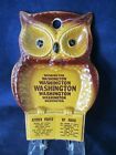 Vintage Washington Owl Ceramic Spoon Rest Wall Hanging Kitchen Prayer My House