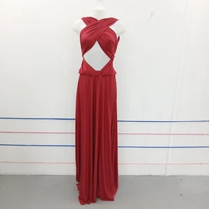 Cari's Closet Multiway Maxi Dress Womens One Size Red New RMF-FPL16 - Picture 1 of 9