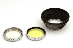 Original Voigtländer 32mm Aufsteck Filter Gelb und UV für ⦰ 32mm - Picture 1 of 2