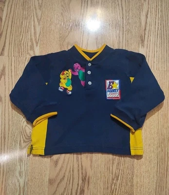 Camisa Térmica Barney Niños De Colección Años 90 3T Deportes Equipo Atlético BJ Fútbol Foto 1 de 4