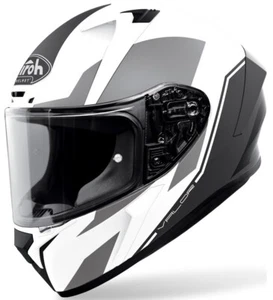 CASCO HELMET CAPACETE INTEGRALE AIROH VALOR WINGS WHITE BLACK MATT  TG S - Picture 1 of 3