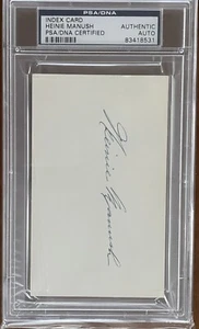 Heinie Manush HOF Signed 3x5 Index Card Autograph Auto Signature PSA Slabbed - Picture 1 of 3