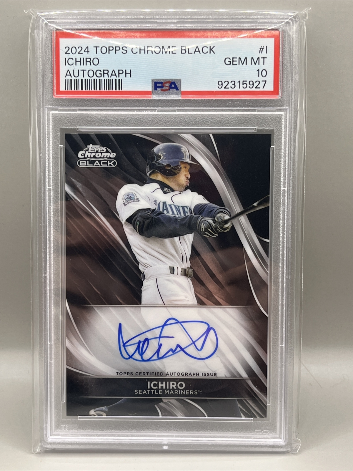 Ichiro Suzuki 2024 Topps Chrome Black #CBA-I Autographs Ichiro Suzuki 2024 Topps Chrome Black #CBA-I Autographs