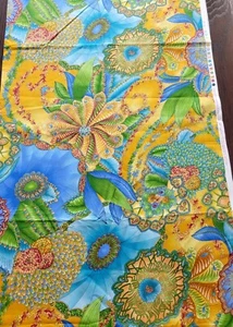 4 Yards "Metro" for Benartex Large Tropical Multicolored  Flower Cotton Fabric - Picture 1 of 11