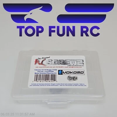 RC Screwz Yokomo YZ-10 Buggy escala 1/10 parte #RCZYOK026B kit de rodamientos de metal Foto 1 de 2