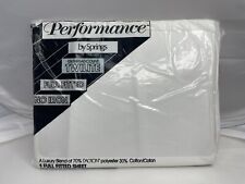 New Performance by Springs Twilite FULL  fitted sheet plain white