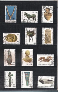 CYPRUS 1983 Monetary Reform DEFINITIVE STAMPS SURCHARGE CENT SET 12V FINE USED - Picture 1 of 1