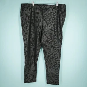 Soft Surroundings Size 2X Black Animal Zebra Print Pull On Stretch Leggings - Picture 1 of 5