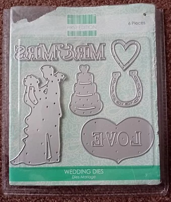 Trimcraft Wedding Cutting Die Set (6 Piece) With Magnetic Storage Sheet FEDIE042 - Image 1 of 2