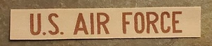 Parche de cinta de nombre de nailon de la USAF Uniforme DCU Uniforme BRONCEADO - Imagen 1 de 1