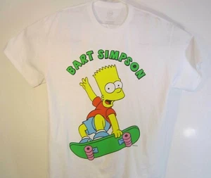 Bart Simpson Skateboard Classic Retro T-Shirt New Large RN#71868 - Picture 1 of 6